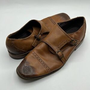 Florsheim Brown Leather Double Monk Strap Men's Shoes Size 9 1/2